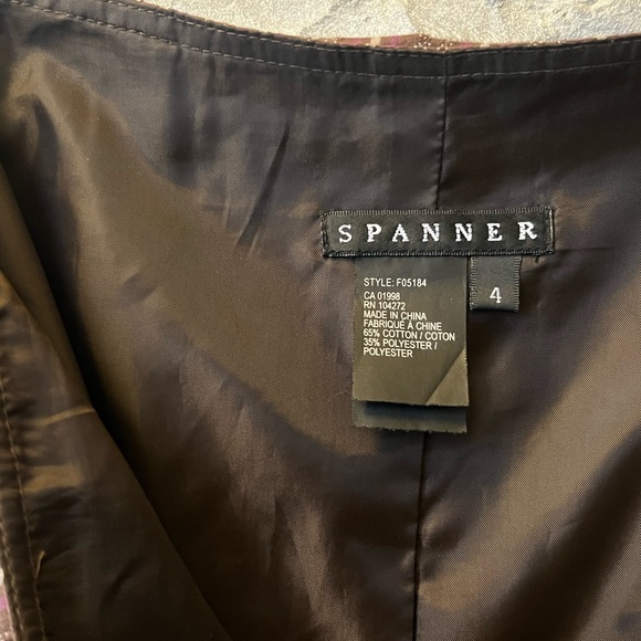 SPANNER Asymmetrical Brown Striped Skirt - Picture 6 of 6